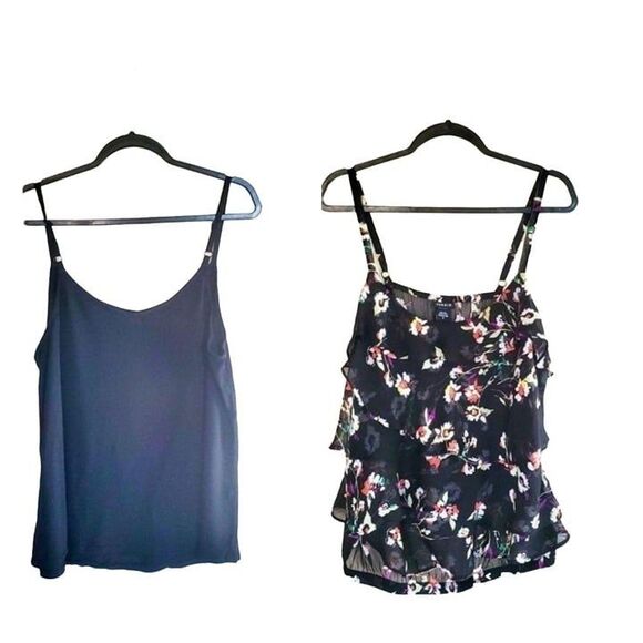 Torrid Womens Tops Bundle of 2 Blouses -Chiffon Top/Tank 0/XL - Picture 1 of 11
